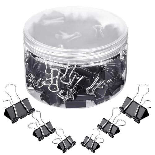 150 kleine Faltklammern, bunte Ordner, Mini-Schreibwaren-Clips, Metall-Büroklammern, Schwarz 150 kleine Faltklammern, bunte Ordner, Mini-Schreibwaren-Clips, Metall-Büroklammern, Schwarz von VISTTUSWILL