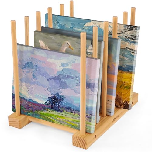 VISWIN Kunstaufbewahrungsregal, Holzaufbewahrungsständer für Leinwandtafeln, Paneel, Rahmen, Zeichenbrett, Drucksachen, Papierblock, Abdeckplatte VISWIN Kunstaufbewahrungsregal, Holzaufbewahrungsständer für Leinwandtafeln, Paneel, Rahmen, Zeichenbrett, Drucksachen, Papierblock, Abdeckplatte von VISWIN