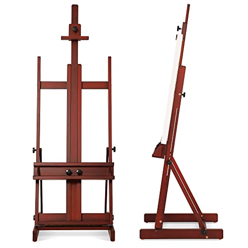 VISWIN Staffelei Groß H-Rahmen 135-231 cm H, Hält Leinwände bis zu 198 cm, Premium Atelierstaffelei Groß aus Buchenholz mit Breiterer Ablage, Leinwand Ständer für Malen, Künstler, Erwachsene VISWIN Staffelei Groß H-Rahmen 135-231 cm H, Hält Leinwände bis zu 198 cm, Premium Atelierstaffelei Groß aus Buchenholz mit Breiterer Ablage, Leinwand Ständer für Malen, Künstler, Erwachsene von VISWIN