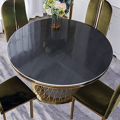 VISZC Tischdecke transparente Glasklar Folie aus PVC -2mm-Runde -Schwarz -90cmΦ Tischläufer Tischschutz Abwaschbar Schutzfolie Tischfolie wasserdicht VISZC Tischdecke transparente Glasklar Folie aus PVC -2mm-Runde -Schwarz -90cmΦ Tischläufer Tischschutz Abwaschbar Schutzfolie Tischfolie wasserdicht von VISZC