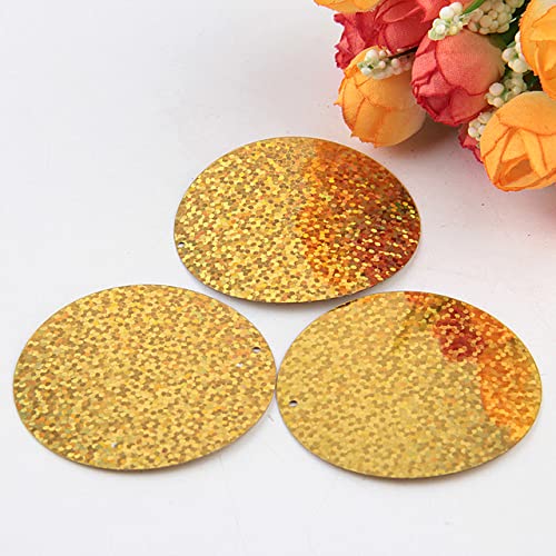 Paillette, 50 mm, große runde Pailletten, PVC, flach, lose Pailletten, Paillette, Nähen, Hochzeit, Stoffmaterial, 10 g von VITAU