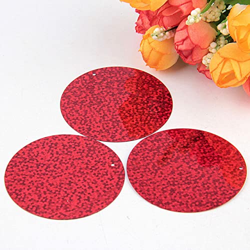 Paillette, 50 mm, große runde Pailletten, PVC, flach, lose Pailletten, Paillette, Nähen, Hochzeit, Stoffmaterial, 10 g von VITAU