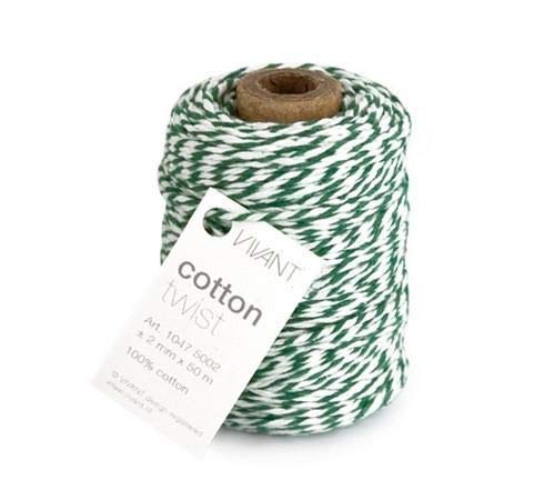 VIVANT Cord Cotton twist 50mx2mm fine dunkel grün von Vivant