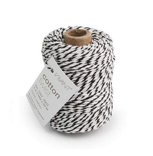 VIVANT Cord Cotton twist 50mx2mm fine schwarz von Vivant