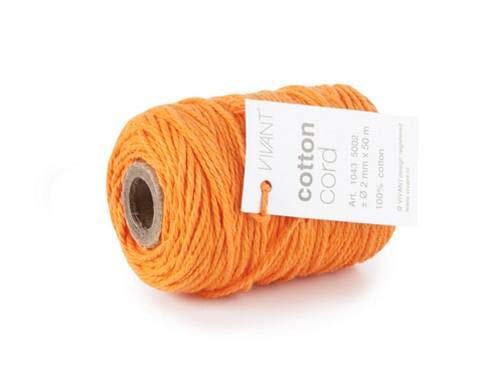 VIVANT Cotton cord 50mx2mm fine orange von Vivant