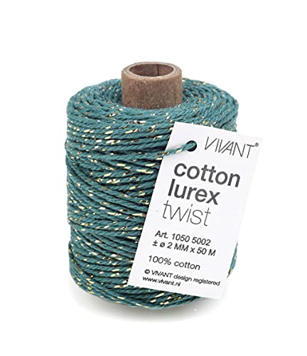 VIVANT cord cotton lurex twist 50mx2mm fine blau von Vivant