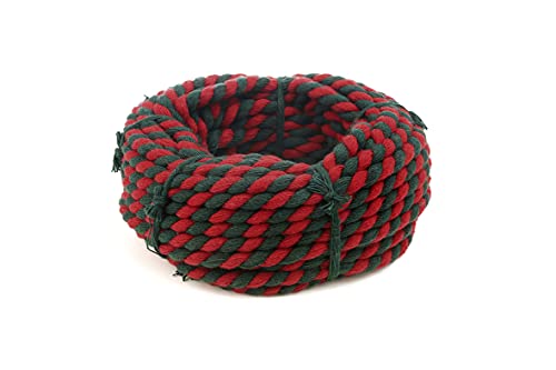 Vivant Kordel Cotton Twist Cord 3m x 20mm. Baumwolle Bastelschnur Dekoration DIY Kunstgewerbe und Deko Ideal zum Backen, Fleisch anrichten, Handarbeiten, Geschenke Verpacken an Weihnachten rot von Vivant