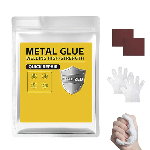 Plastikstahl-Eisenkleber, Hochfester Schweißkleber für Metall, Leistungsstarkes hitzebeständiges Rohr-Dichtmittel, Epoxidharz zur Reparatur von Leckagen für Glas und Keramik (Schwarz, 1 Stück) von VIVBCLI
