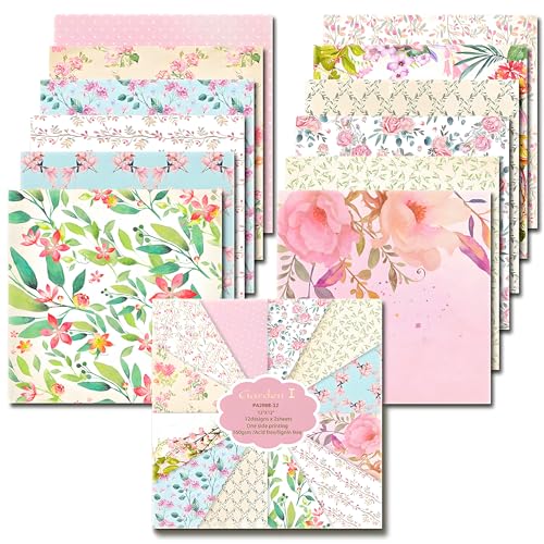 VIVIQUEN 24 Stück rosa Blumen-Scrapbook-Papier, 30,5 cm, Frühlingsgarten, Blume, botanisch, einseitig, Spezial-Bastelpapier, flach gefaltet für DIY-Hintergrund, Karten, Kunst, Fotoalbum, Dekoration VIVIQUEN 24 Stück rosa Blumen-Scrapbook-Papier, 30,5 cm, Frühlingsgarten, Blume, botanisch, einseitig, Spezial-Bastelpapier, flach gefaltet für DIY-Hintergrund, Karten, Kunst, Fotoalbum, Dekoration von VIVIQUEN