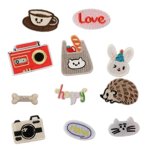 VIVIWI 11 x Cartoon-Themen-Stickerei, Aufnäher, Aufnäher für Mützen, Kleidungsstücke, Zubehör, Basteln, Dekoration für Erwachsene und Kinder VIVIWI 11 x Cartoon-Themen-Stickerei, Aufnäher, Aufnäher für Mützen, Kleidungsstücke, Zubehör, Basteln, Dekoration für Erwachsene und Kinder von VIVIWI