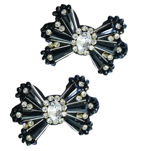 VIVIWI 2 x Strass-Schleifenaufnäher, schöne dekorative Flicken mit Schleife, Aufnäher für Kleidung, Hut, Haarnadeln VIVIWI 2 x Strass-Schleifenaufnäher, schöne dekorative Flicken mit Schleife, Aufnäher für Kleidung, Hut, Haarnadeln von VIVIWI