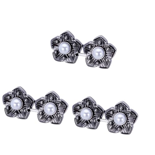 VIVIWI 3 Stück verstellbare Perlen Blume Jeans Knopf Hosenbund Taillengürtel Pin für lose Jeans und Röcke VIVIWI 3 Stück verstellbare Perlen Blume Jeans Knopf Hosenbund Taillengürtel Pin für lose Jeans und Röcke von VIVIWI