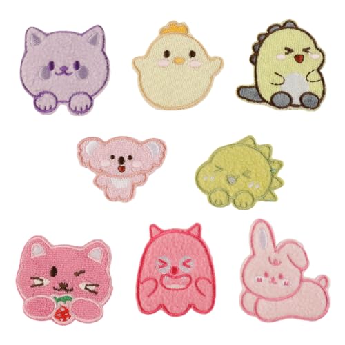 VIVIWI Cartoon-Tier-Stickerei-Reparaturflicken zum Personalisieren von Kappen und Schuhbeuteln für alle Altersgruppen, 8 Stück VIVIWI Cartoon-Tier-Stickerei-Reparaturflicken zum Personalisieren von Kappen und Schuhbeuteln für alle Altersgruppen, 8 Stück von VIVIWI