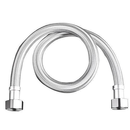 VIVIWI Doppelendiger Stahlschlauch, robuste Designs, flexible Schläuche, große Kapazität, schnelle Befestigung für große Durchflusse, Heißwassersysteme von VIVIWI