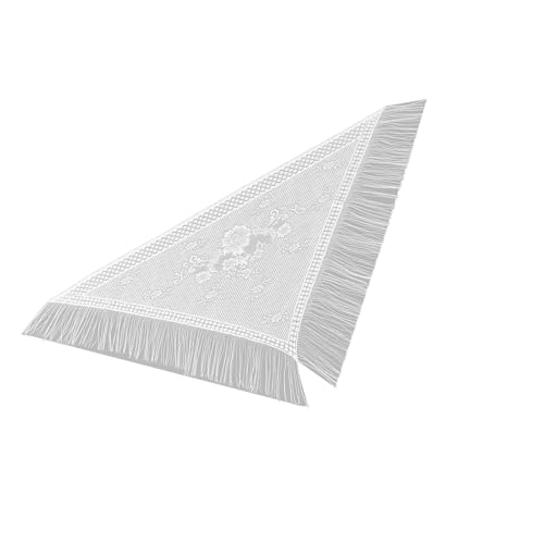 VIVIWI Schultertuch mit Blumenmuster, dreieckig, Spitze, mit Quasten, ideal für Damen, Freizeit und formelle Anlässe von VIVIWI