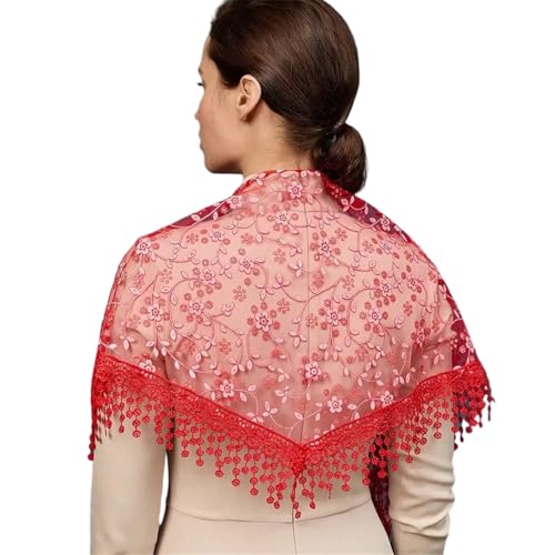 VIVIWI Spitzen-Blumen-Halstuch, Quasten, Kopftuch für Damen und Mädchen, verschiedene Anlässe, Urlaub, Verkleidung, Kopftuch, Foto-Kopfbedeckung VIVIWI Spitzen-Blumen-Halstuch, Quasten, Kopftuch für Damen und Mädchen, verschiedene Anlässe, Urlaub, Verkleidung, Kopftuch, Foto-Kopfbedeckung von VIVIWI