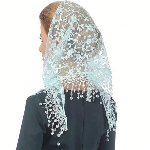 VIVIWI Spitzen-Blumen-Halstuch, Quasten, Kopftuch für Damen und Mädchen, verschiedene Anlässe, Urlaub, Verkleidung, Kopftuch, Foto-Kopfbedeckung VIVIWI Spitzen-Blumen-Halstuch, Quasten, Kopftuch für Damen und Mädchen, verschiedene Anlässe, Urlaub, Verkleidung, Kopftuch, Foto-Kopfbedeckung von VIVIWI