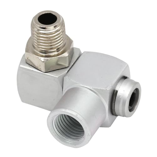 VIVIWI Um 360 Grad drehbares Druckluftwerkzeug, schwenkbar, 6,35 mm Außen- und Innengewinde, tragbarer Luftwerkzeug-Adapter von VIVIWI