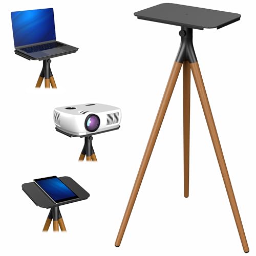 VIVO STAND-VP02D Staffelei Studio-Projektorständer mit vollständiger Ablage, Stativfuß, dunkles Walnussholz von VIVO