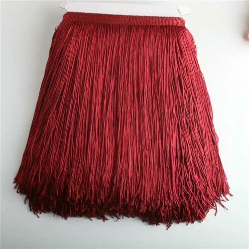 VIXDA 10 Yards/Lot 30 cm Lange Spitze Fransenbesatz Quaste Trimmen Für DIY Latin Kleid Bühne Kleidung Zubehör Spitze Band VIXDA 10 Yards/Lot 30 cm Lange Spitze Fransenbesatz Quaste Trimmen Für DIY Latin Kleid Bühne Kleidung Zubehör Spitze Band von VIXDA