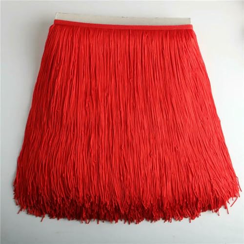 VIXDA 10 Yards/Lot 30 cm Lange Spitze Fransenbesatz Quaste Trimmen Für DIY Latin Kleid Bühne Kleidung Zubehör Spitze Band von VIXDA