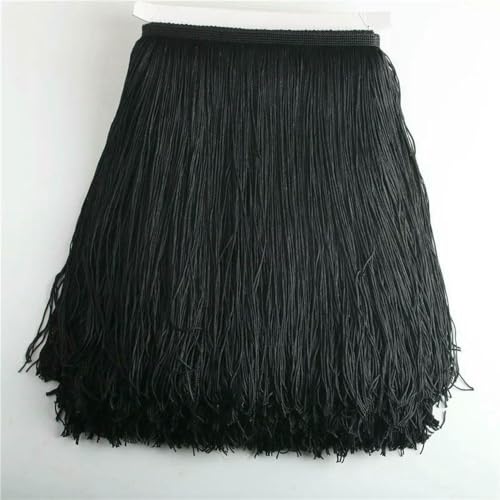 VIXDA 10 Yards/Lot 30 cm Lange Spitze Fransenbesatz Quaste Trimmen Für DIY Latin Kleid Bühne Kleidung Zubehör Spitze Band von VIXDA
