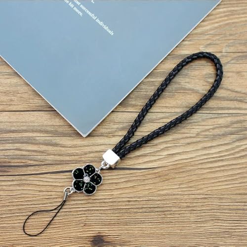 VIXDA 3 Stück Einfarbiges Handgelenkband, buntes kleines Blumen-Handy-Lanyard für Schlüsselanhänger, universelles Telefonzubehör von VIXDA