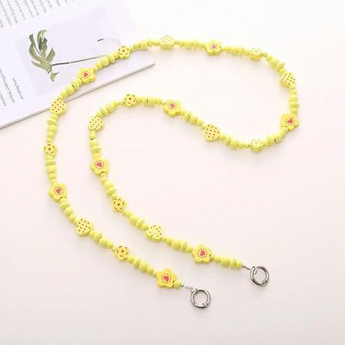 VIXDA Crossbody Handy Lanyard Crossbody Farbige Unregelmäßige Handy Lanyard Handy Perlen Lange Kette von VIXDA