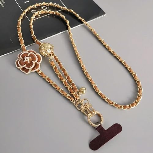 VIXDA Einstellbare Runde Ball Crossbody Teleskop Schnalle Lanyard Handy Lanyard Pickup Kette Hals Tasche Metall Kette Mobile von VIXDA