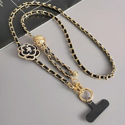 VIXDA Einstellbare Runde Ball Crossbody Teleskop Schnalle Lanyard Handy Lanyard Pickup Kette Hals Tasche Metall Kette Mobile von VIXDA