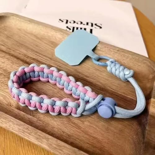VIXDA Niedliche Zopf-Handy-Lanyard Anti-Verlust-Kurzarmband-Anhänger Mode-Hängegurt Bonbonfarben Seilkette von VIXDA