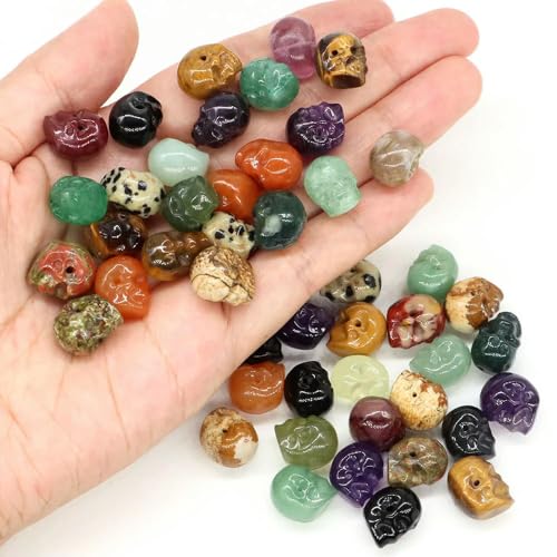 VIXDA Totenkopf-Perlen, Natursteine, Heilkristalle, Amethyst, Tigerauge, Anhänger für die Schmuckherstellung, DIY-Armband, Halskette VIXDA Totenkopf-Perlen, Natursteine, Heilkristalle, Amethyst, Tigerauge, Anhänger für die Schmuckherstellung, DIY-Armband, Halskette von VIXDA