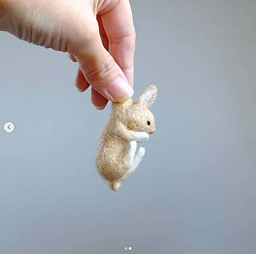 VIXDA Unfertige Abholung Schöne Akita Hund Katze Panda Waschbär Kaninchen Tierwolle Nadelfilzen Verpackungsmaterial DIY Gefilzte Kits von VIXDA