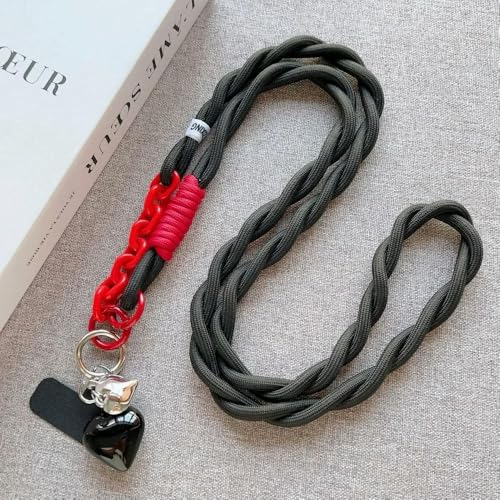 VIXDA Universal-Telefon-Lanyard-Umhängeband mit Herz-Schlüsselanhänger-Anhänger für Frauen und Mädchen, Crossbody-Handyhalter von VIXDA