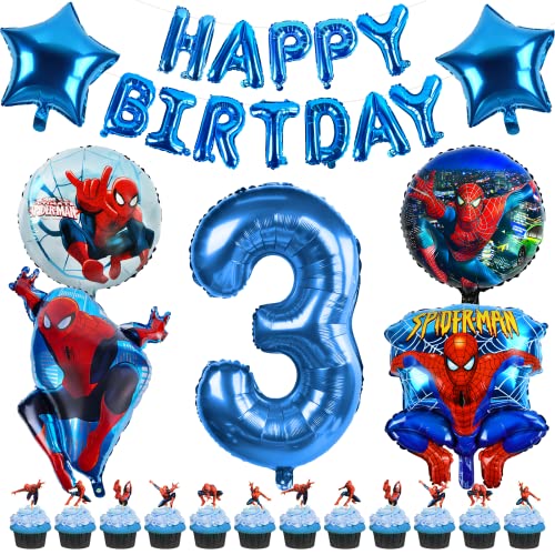 Spiderman Geburtstags Dekorationen, 32 Stück Kindergeburtstag Deko Held Ballons, Superhero Geburtstag Deko, Folienballons Avengers Party Dekorationen, Kindergeburtstag Party Ballon Deko von VIYAAN