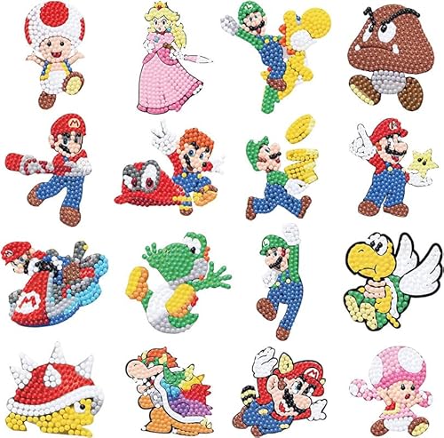 VIYAAN 5D Diamond Painting Aufkleber Kits, 16 Stück diamond painting für kinder, Diamond Painting Mosaik Aufkleber, Diamant Malerei Aufkleber, DIY Diamant Bastelset, Geschenke für Jungen und Mädchen VIYAAN 5D Diamond Painting Aufkleber Kits, 16 Stück diamond painting für kinder, Diamond Painting Mosaik Aufkleber, Diamant Malerei Aufkleber, DIY Diamant Bastelset, Geschenke für Jungen und Mädchen von VIYAAN