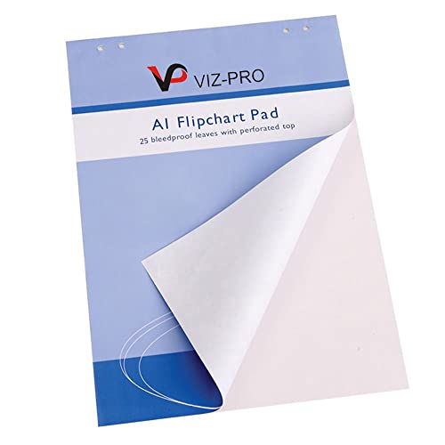 VIZ-PRO Standard Staffelei-Pads / A1 Flipchart-Papierpad, 841 x 594mm, 25 Blatt/Pad von VIZ-PRO