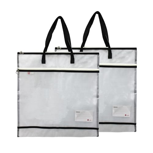 VKSG 2 Stück 41,5 x 43,2 cm Kunst-Portfolio-Taschen, Portfolio-Ordner für Kunstwerke, Poster-Aufbewahrungskoffer mit Reißverschluss und Griff, Netz-Ordner für Posteraufbewahrung, Sammelalben, Andenken VKSG 2 Stück 41,5 x 43,2 cm Kunst-Portfolio-Taschen, Portfolio-Ordner für Kunstwerke, Poster-Aufbewahrungskoffer mit Reißverschluss und Griff, Netz-Ordner für Posteraufbewahrung, Sammelalben, Andenken von VKSG