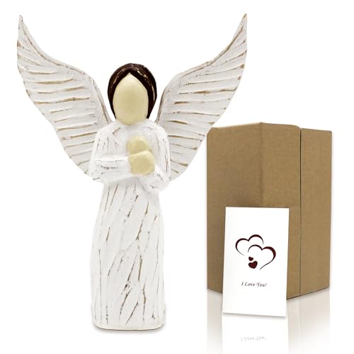 VKSG Engelsfiguren, Beileidsgeschenke für den Verlust eines geliebten Menschen in Erinnerung an die Erinnerung, Gedenkkomfort, Heilungsgeschenke, Engelsstatuen für Frauen, Fehlgeburt, Holzfigur VKSG Engelsfiguren, Beileidsgeschenke für den Verlust eines geliebten Menschen in Erinnerung an die Erinnerung, Gedenkkomfort, Heilungsgeschenke, Engelsstatuen für Frauen, Fehlgeburt, Holzfigur von VKSG