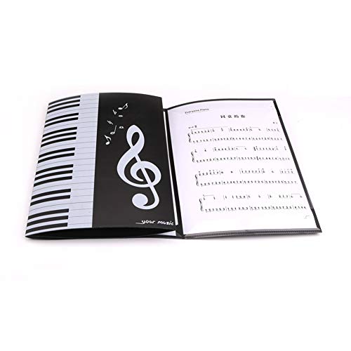 Klavier-Notenordner, A4, Notenblatt-Mappe, 6 Seiten, erweiterbarer Ordner, PVC-Notenpapier-Auslage, faltbare Dokumentenmappe, Musik-Auslage 2pcs schwarz / weiß Klavier-Notenordner, A4, Notenblatt-Mappe, 6 Seiten, erweiterbarer Ordner, PVC-Notenpapier-Auslage, faltbare Dokumentenmappe, Musik-Auslage 2pcs schwarz / weiß von VKTY