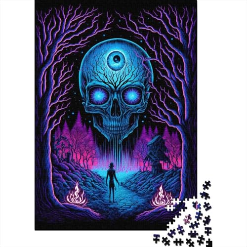 1000 Teile Black Light Inception Puzzle für Erwachsene, Halloween-Geschenkpapier für Teenager, einzigartige Wohnaccessoires Geschenke und Geschenke 1000 Stück (38x26cm) von VMDUHFY