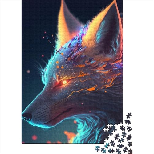 Kitsune 1000 Teile Puzzle für Erwachsene, Halloween-Geschenkpapier für Teenager, einzigartige Geschenke für Zuhause und Geschenke 1000 Teile (38x26cm) von VMDUHFY