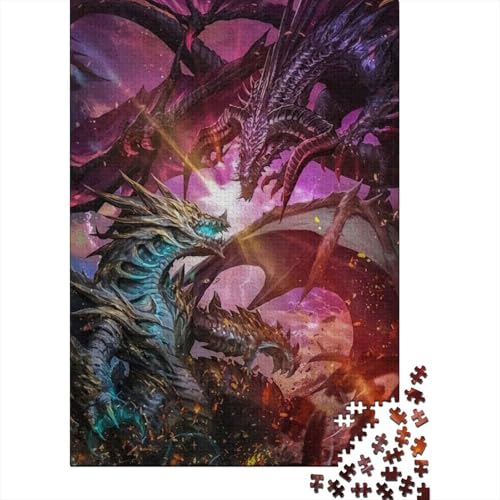 Monster Hunter World 1000 Teile Puzzle für Erwachsene, Halloween-Geschenkpapier für Erwachsene und Jugendliche, 1000 Teile Lernpuzzle (38 x 26 cm) von VMDUHFY