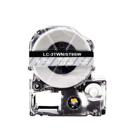 1pcs 12mm SS12KW kompatible Etikettklebeband LK-4WBN Schwarz auf weiß(White on Clear) von VMHPMLGV