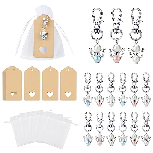 Schutzengel Anhänger, 30 Stück Gastgeschenke Hochzeit, Gastgeschenke Schutzengel mit Organza Beutel Kraftpapier Anhänger für Hochzeit Taufe Weihnachten, Geburtstag, Kommunion Konfirmation Geschenk Schutzengel Anhänger, 30 Stück Gastgeschenke Hochzeit, Gastgeschenke Schutzengel mit Organza Beutel Kraftpapier Anhänger für Hochzeit Taufe Weihnachten, Geburtstag, Kommunion Konfirmation Geschenk von VMUTGA