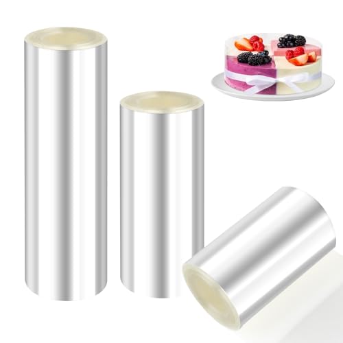 VMUTGA 3 Rolle Tortenrandfolie, 8/10/15 cm Tortenrandfolie Wiederverwendbar Transparent Acetat Rolle Verdicken Kuchen Halsbänder Acetat Folie Backzubehör für Tortendeko Mousse Schokolade Kuchen VMUTGA 3 Rolle Tortenrandfolie, 8/10/15 cm Tortenrandfolie Wiederverwendbar Transparent Acetat Rolle Verdicken Kuchen Halsbänder Acetat Folie Backzubehör für Tortendeko Mousse Schokolade Kuchen von VMUTGA