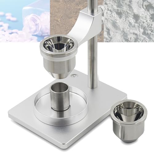 VNATWGOO Hall-Durchflussmesser FüR PulverfließFäHigkeitsprüFer, Edelstahl-TrichteröFfnung (2,5/5,0 Mm), Zur Messung Der Dichte Von Nichtmetallpulvern, Talkum, Calciumcarbonat, Ton,2.5+5.0mm von VNATWGOO
