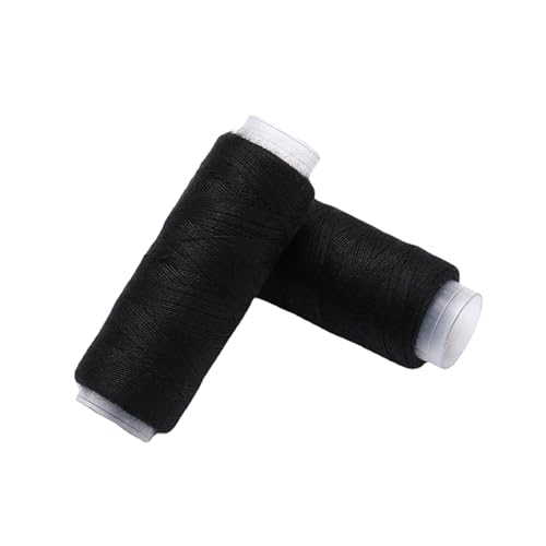 Schwarzes Baumwollgarn, Polyester-Garn für Nähmaschinengarn, starke Stickgarne, je 91 m, universelles Allzweck-Hand- und Maschinennähen, ideal für Materialien und Stoffe, 2 Stück Schwarzes Baumwollgarn, Polyester-Garn für Nähmaschinengarn, starke Stickgarne, je 91 m, universelles Allzweck-Hand- und Maschinennähen, ideal für Materialien und Stoffe, 2 Stück von VNDKGN