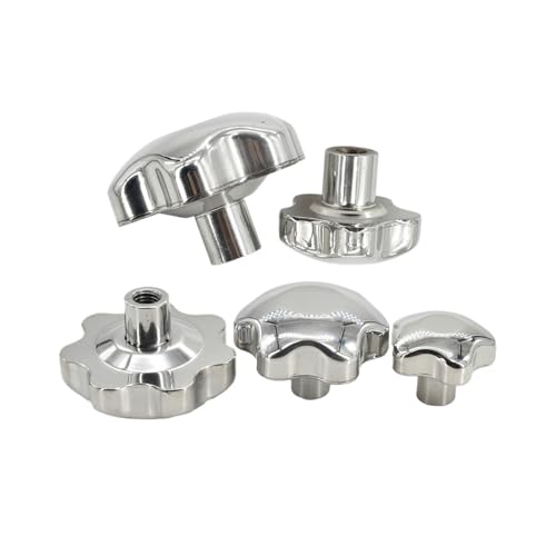 VNE M6 M8 M10 M12 304 Edelstahl Manuelle Knopfmutter Torx Plum Griff Rotierende Klemme Bolzeneinsatz Schraube Gewinde Rändelmutter befestigen (Color : M8(Head 48mm) 3Pcs) von VNE