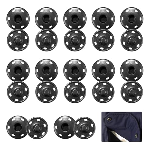 12 Stück Metall-Druckknöpfe, 21 mm, unsichtbare Verschlüsse für Kleidung, Metall, Kupfer, runde Nähknöpfe, Druckknöpfe, für Mantel, Jeans, Jacken, Hemden, Taschen, zum Basteln, Nähen, Kleidung 12 Stück Metall-Druckknöpfe, 21 mm, unsichtbare Verschlüsse für Kleidung, Metall, Kupfer, runde Nähknöpfe, Druckknöpfe, für Mantel, Jeans, Jacken, Hemden, Taschen, zum Basteln, Nähen, Kleidung von VNIDJGB